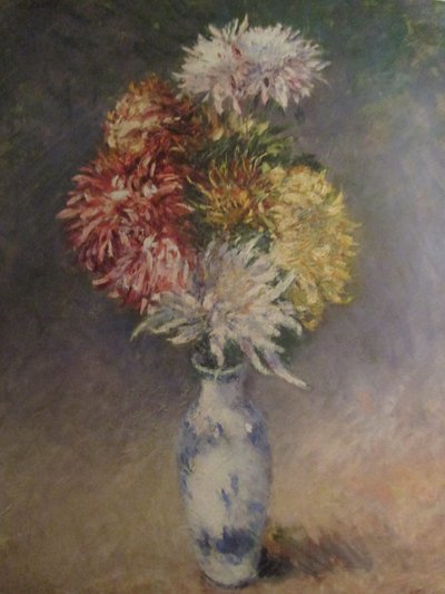 Chrysanthemums in a Vase (1893) by Gustave Caillebotte